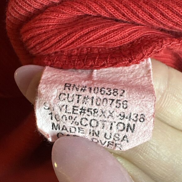 Y2K One World Red Rhinestone Tank Top L Grunge Whimsy Goth USA Cotton - Picture 9 of 10